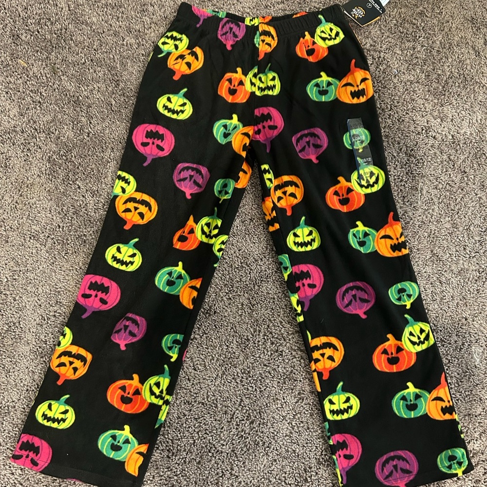 Halloween colorful pumpkin pajama pants